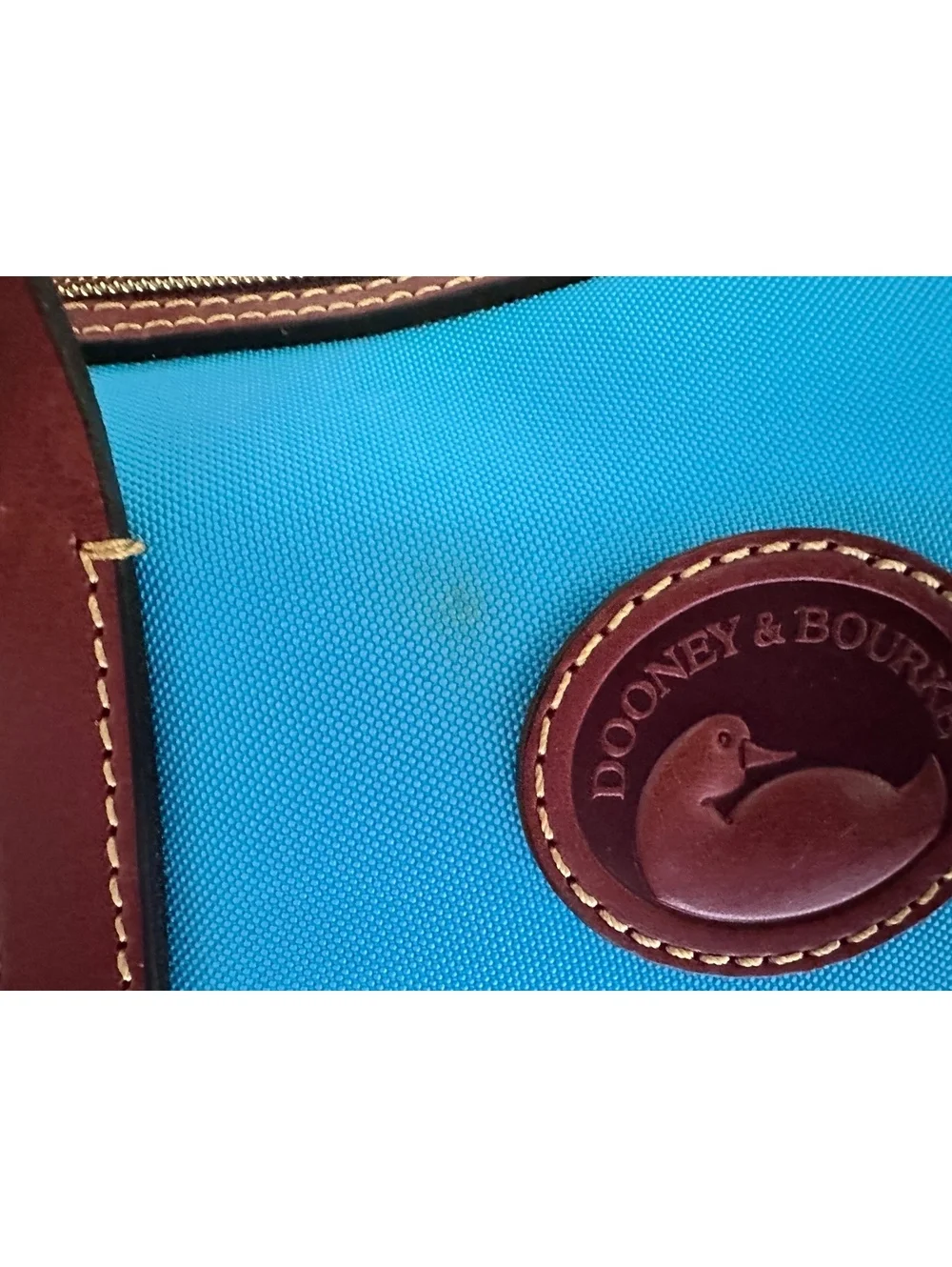 Dooney & Bourke Authentic Large Turquoise Blue Canvas Satchel